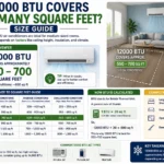 12000 btu covers how many square feet