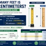 how many feet is 90 centimeters