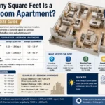 how many square feet is a 3 bedroom apartment