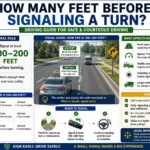 how many feet before signaling a turn