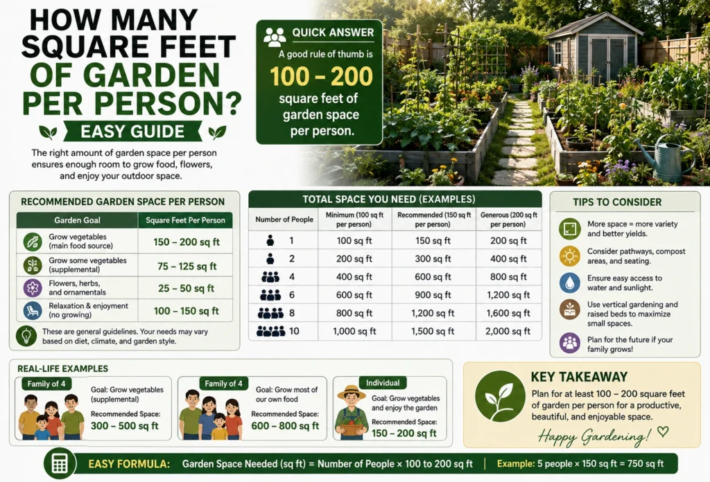How Many Square Feet of Garden Per Person