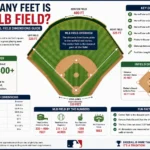 how many feet an MLB field is