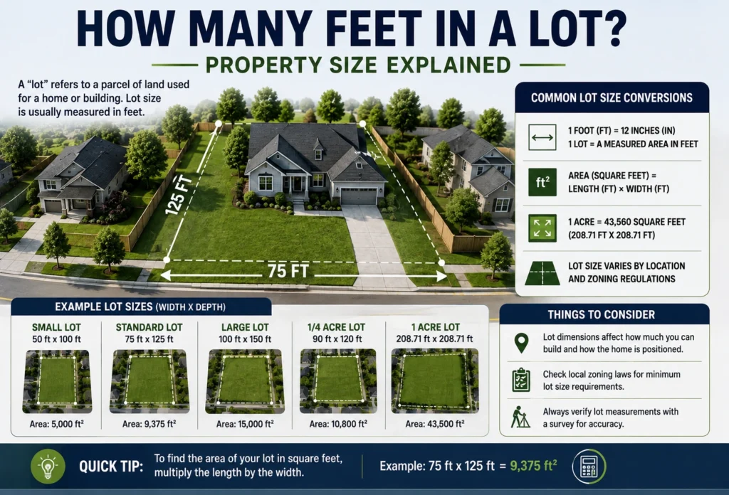 How Many Feet in a Lot