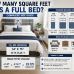 how many square feet is a full bed