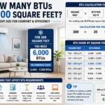 how many btus for 300 square feet