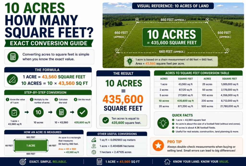 10 Acres How Many Square Feet