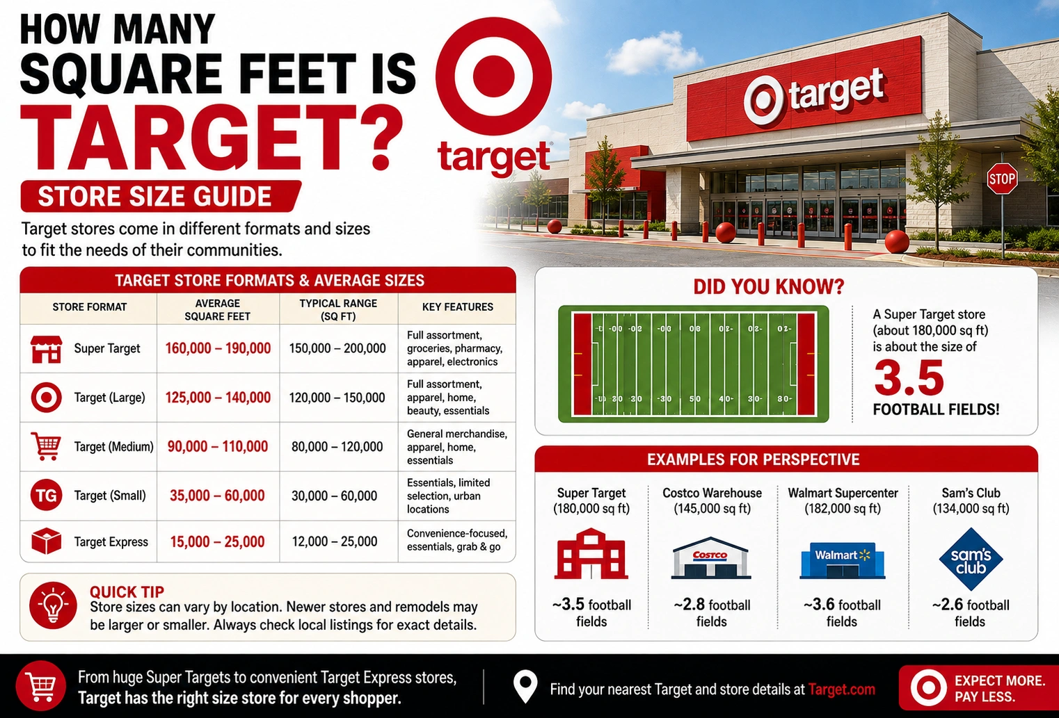 how many square feet is Target