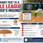 how many feet is a Little League pitcher's mound