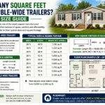 how many square feet are double wide trailers
