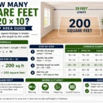 how many square feet is 20 x 10