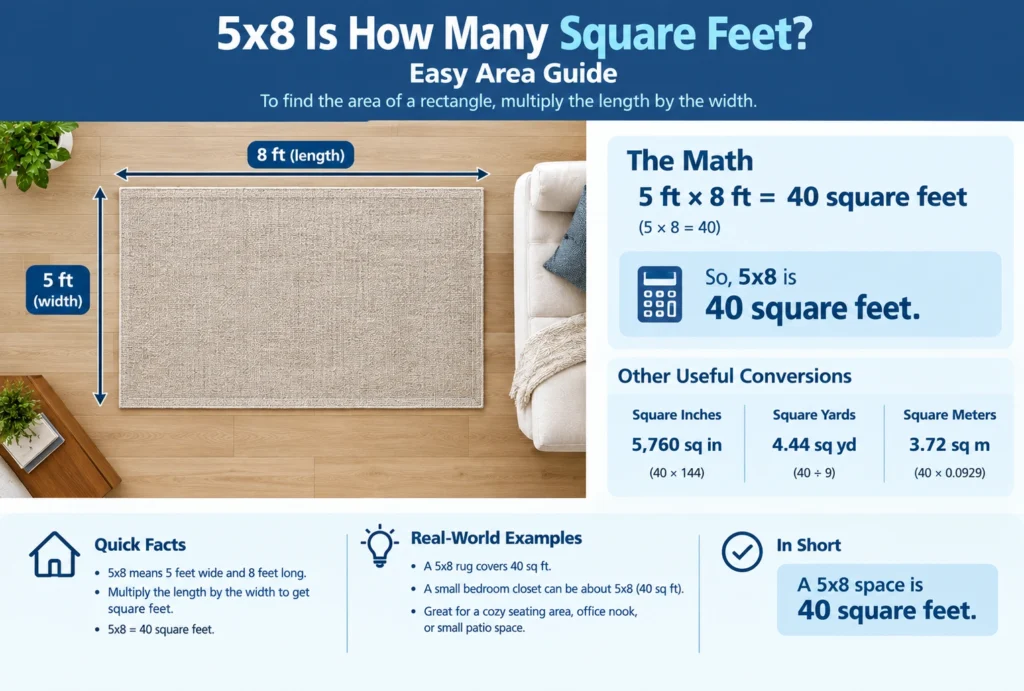 5x8 Is How Many Square Feet