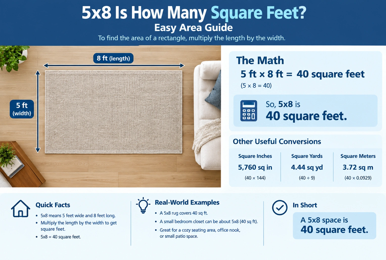 5x8 Is How Many Square Feet