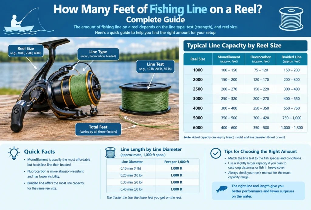 How Many Feet of Fishing Line on a Reel