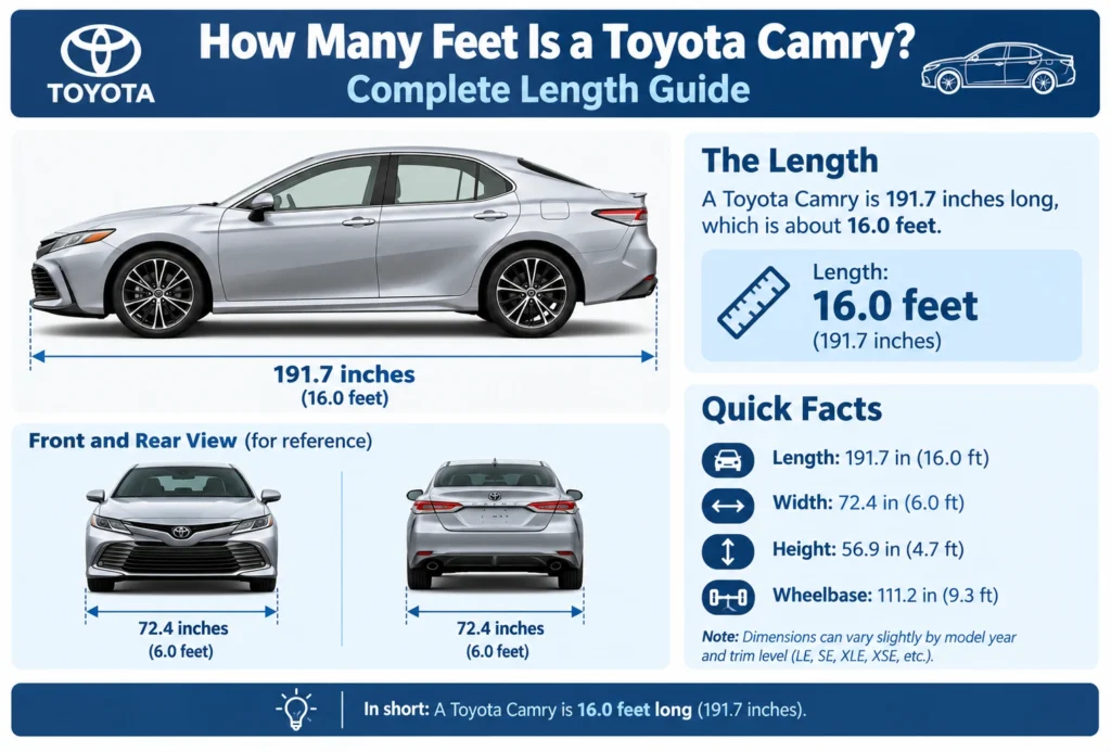How Many Feet Is a Toyota Camry