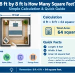 8 ft by 8 ft is how many square feet