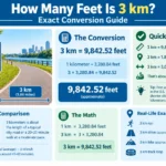 how many feet is 3 km