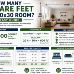 how many square feet is a 20x30 room