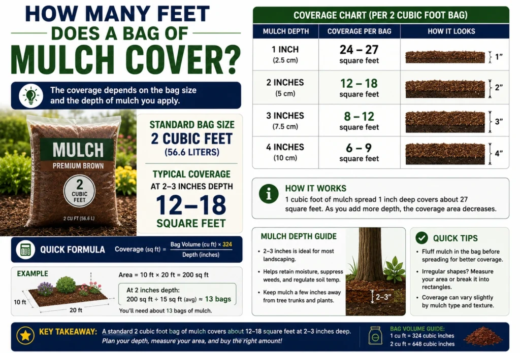 How Many Feet Does a Bag of Mulch Cover