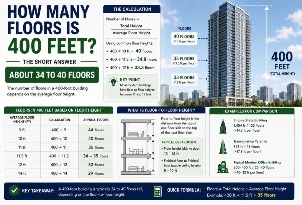 How Many Floors Is 400 Feet?