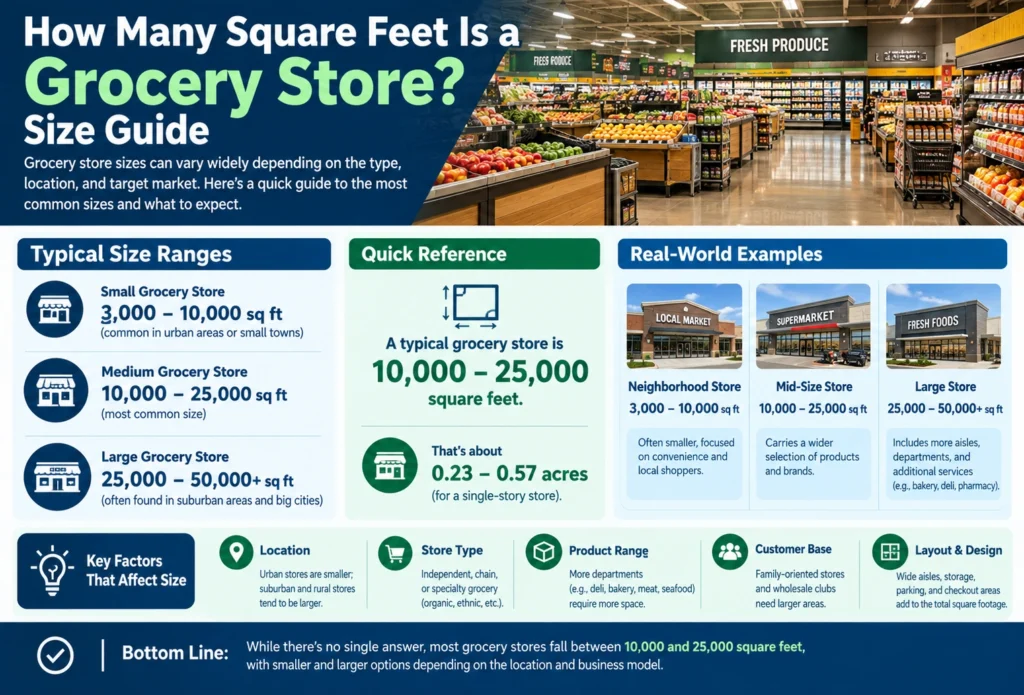 how many square feet a grocery store