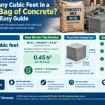 how many cubic feet in a 90 lb bag of concrete