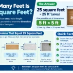 how many feet is 25 square feet