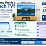 how many feet is a 70 inch tv