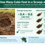 how many cubic feet in a scoop of dirt